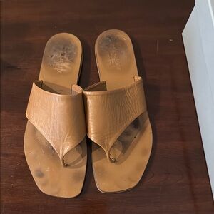 Everlane Tan Sandals with Leather Straps and Comfortable Sole